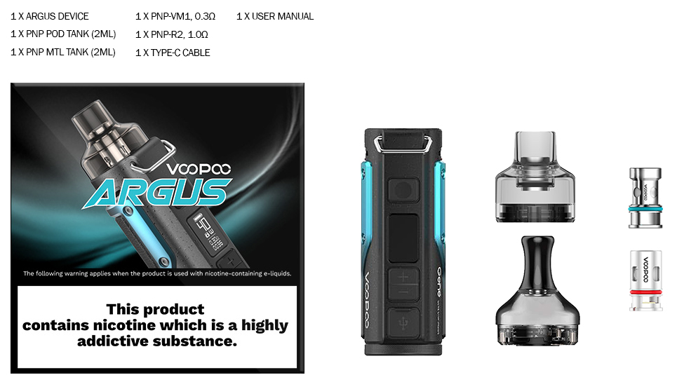 Voopoo Argus 40W Pod Mod Elektronik Sigara