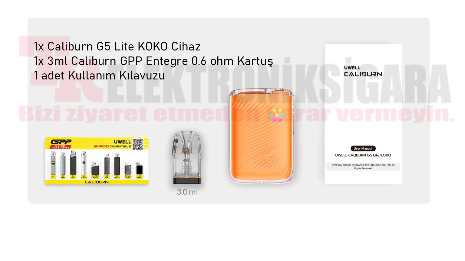 Uwell Caliburn G5 Lite Koko Pod Mod Electronic Cigarette