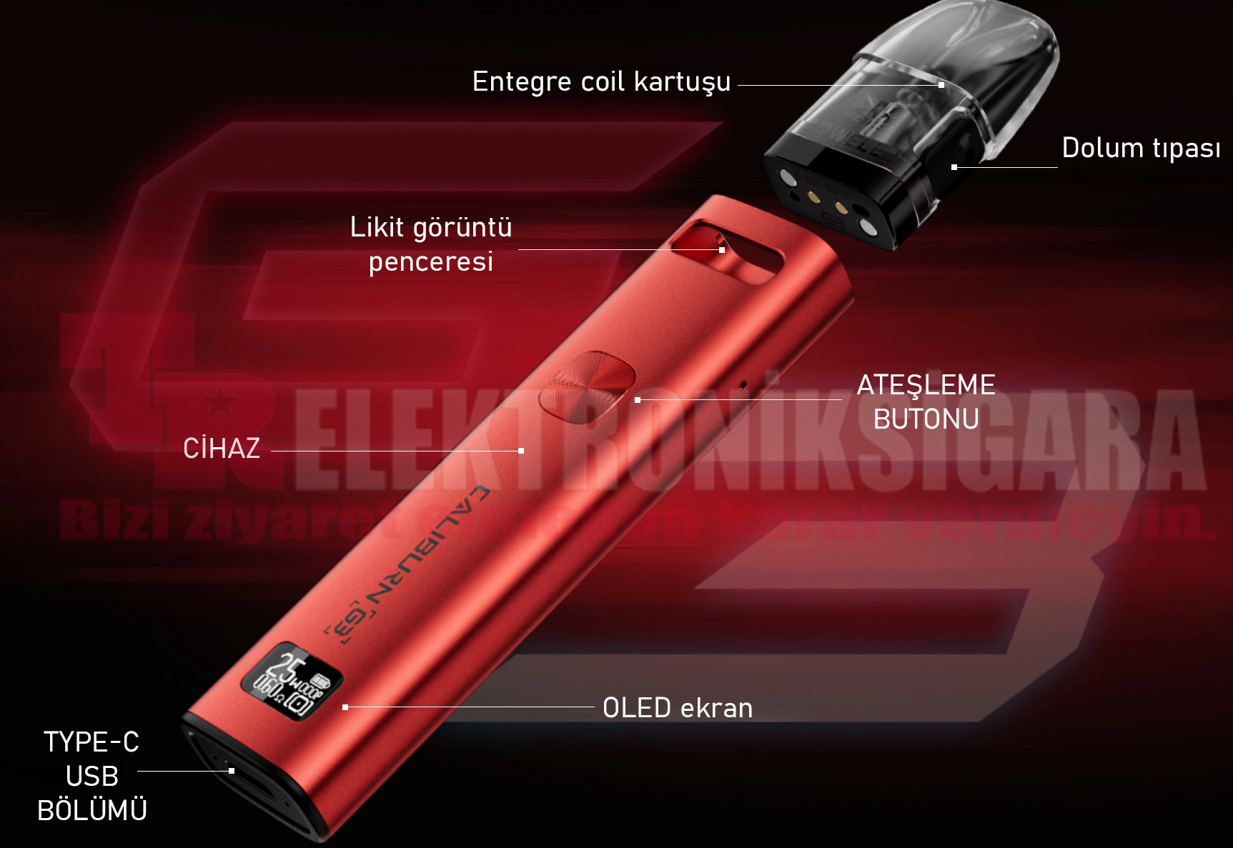 Uwell Caliburn G3 25W Pod Mod E-Cigarette