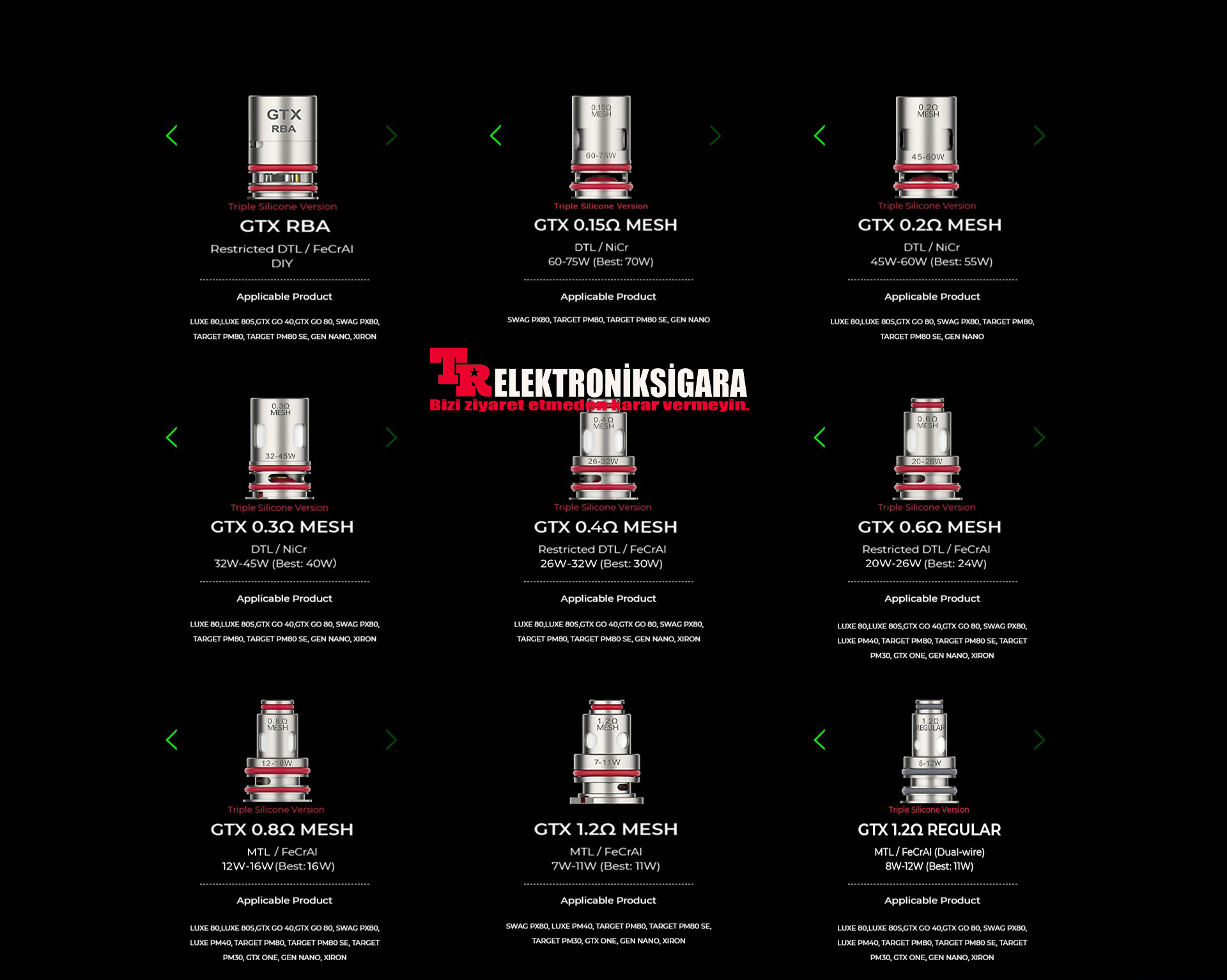 Vaporesso GTX Coil 5-Pack (PM80 – GTX One)
