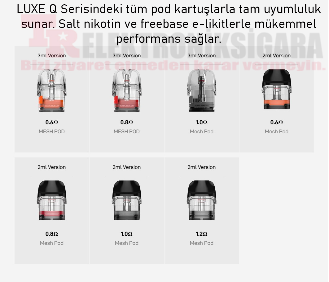 Vaporesso LUXE Q3 Pod Kit Elektronik Sigara 1450mAh