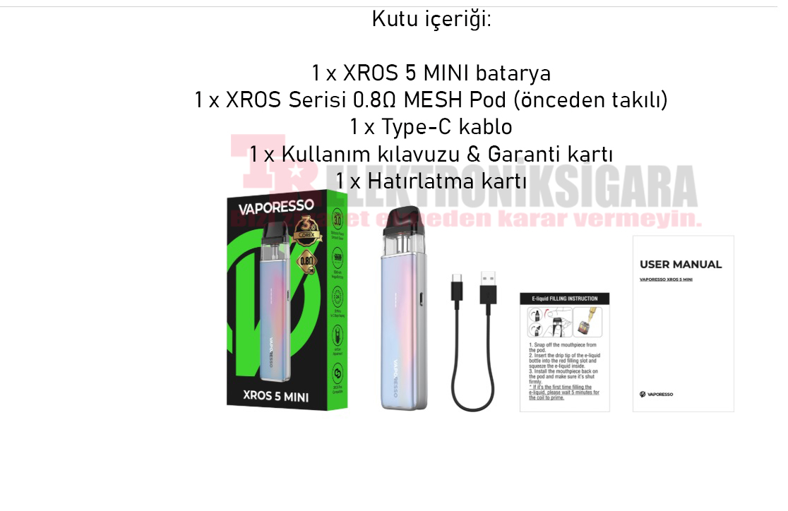 Vaporesso Xros 5 Mini Pod Mod E-Cigarette