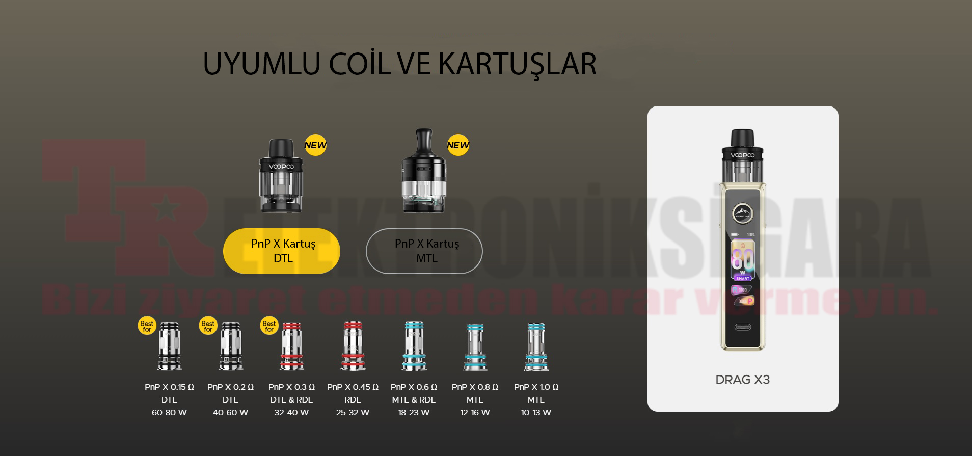 Voopoo Drag X3 Kit 80W Pod Mod Electronic Cigarette