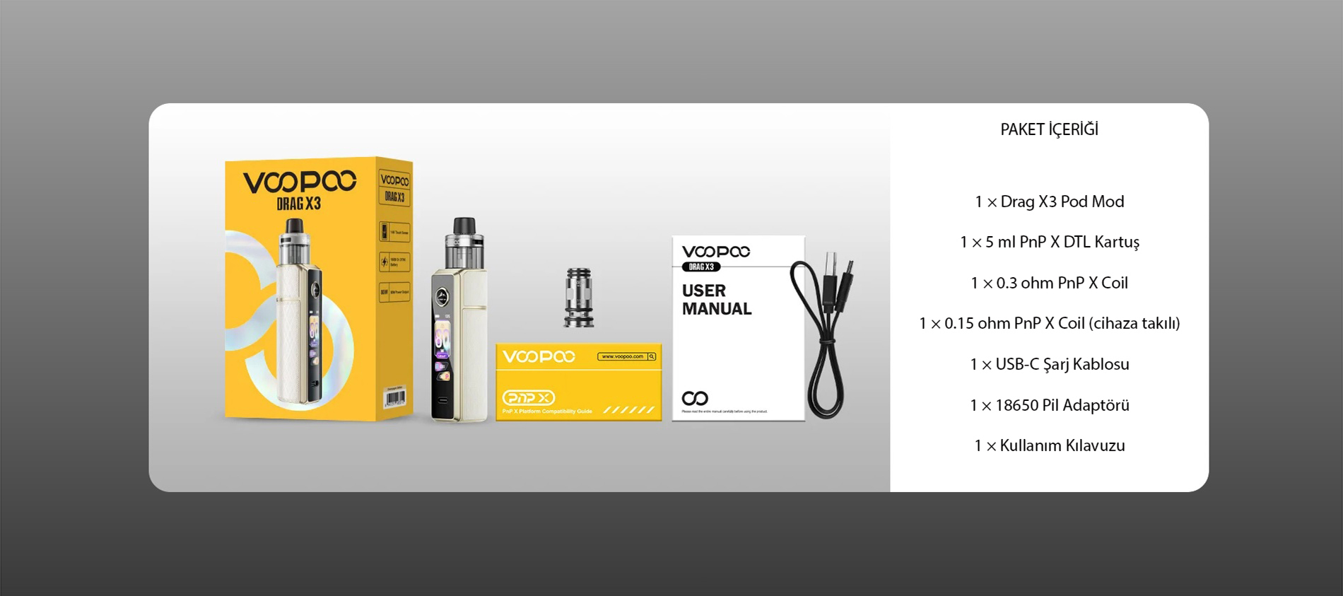 Voopoo Drag X3 Kit 80W Pod Mod Electronic Cigarette