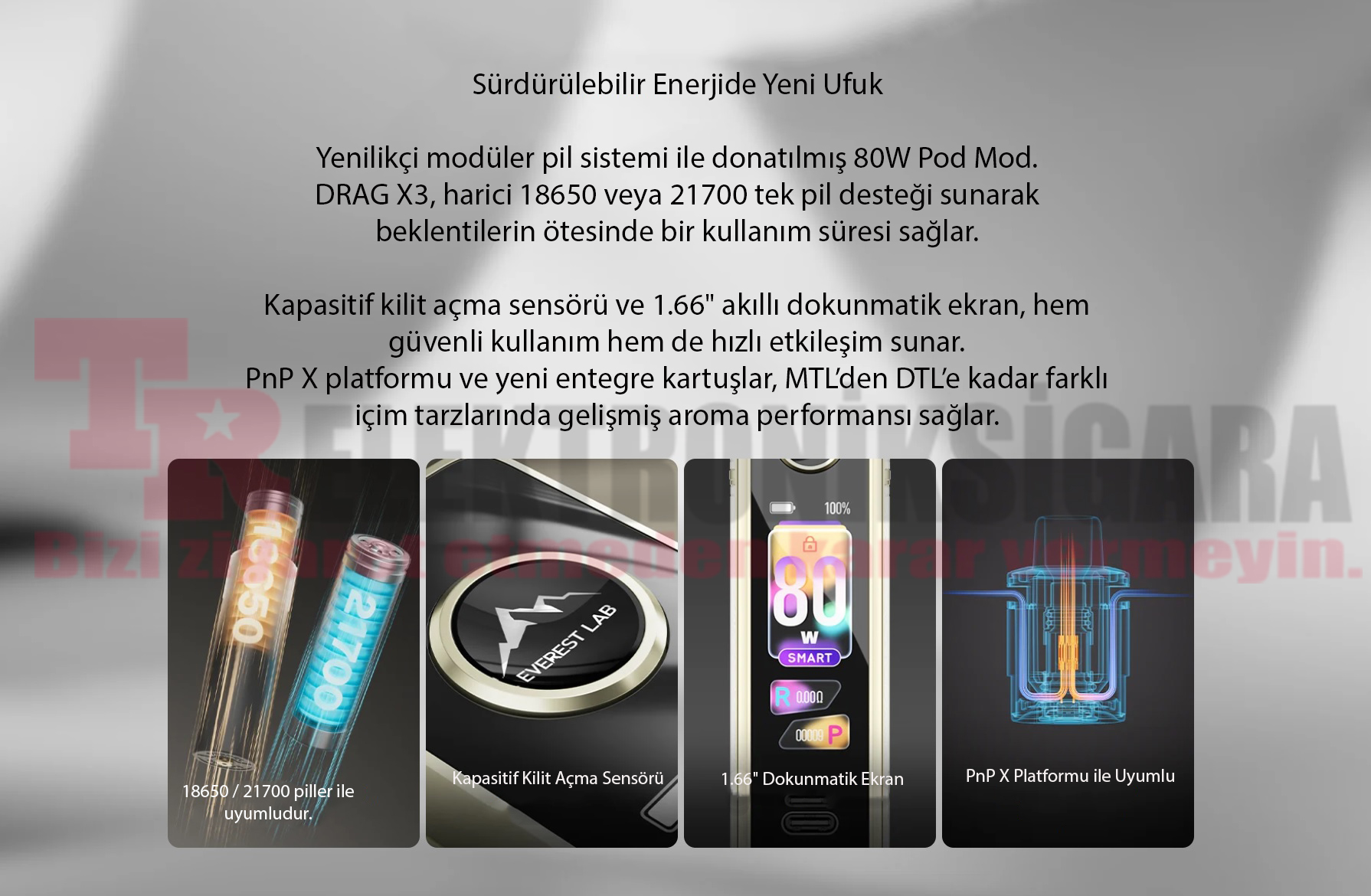 Voopoo Drag X3 Kit 80W Pod Mod Electronic Cigarette