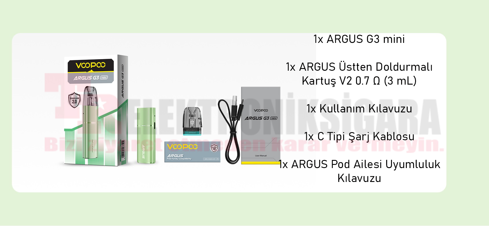 Voopoo Argus G3 Mini Pod Mod 30W Electronic Cigarette