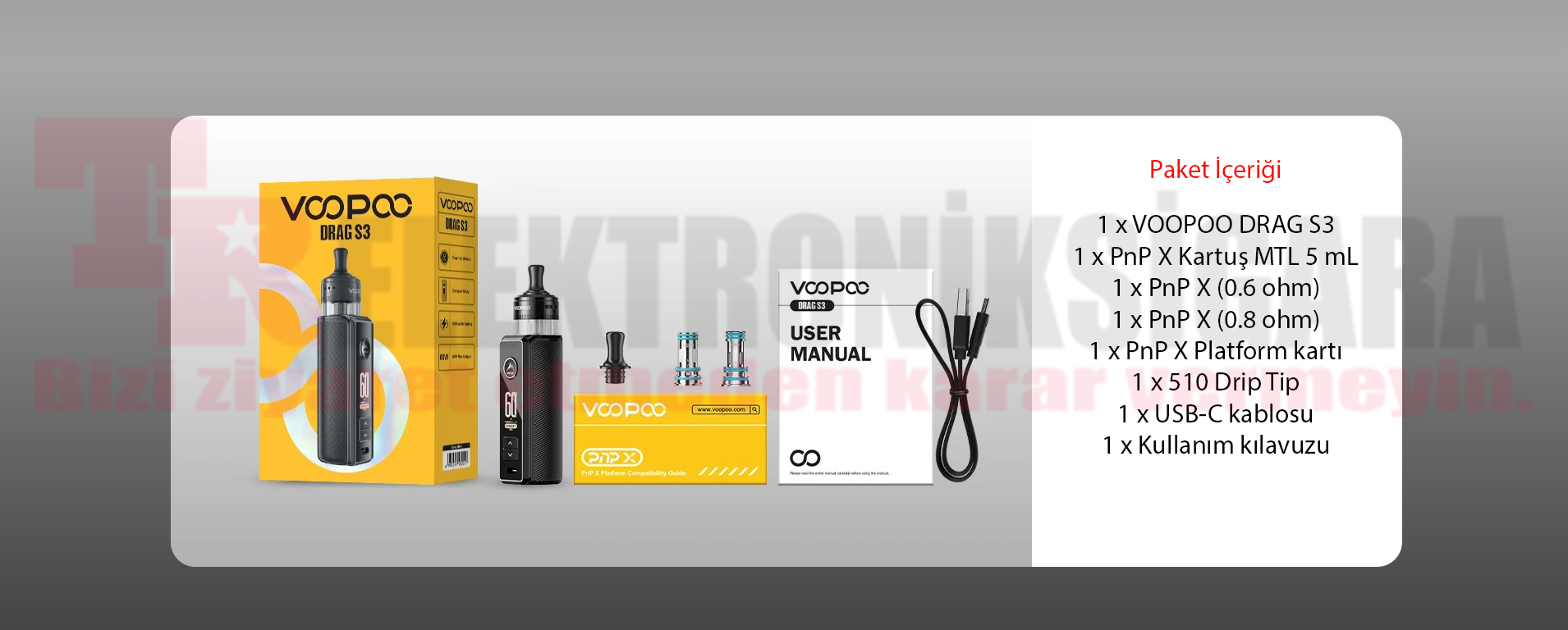 Voopoo Drag S3 Kit 80W Pod Mod Electronic Cigarette