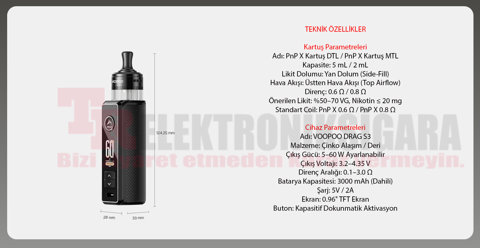 Voopoo Drag S3 Kit 80W Pod Mod Electronic Cigarette